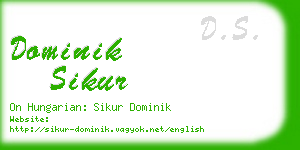dominik sikur business card
